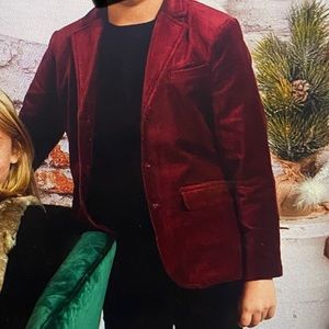 Boys size 8 maroon velvet blazer